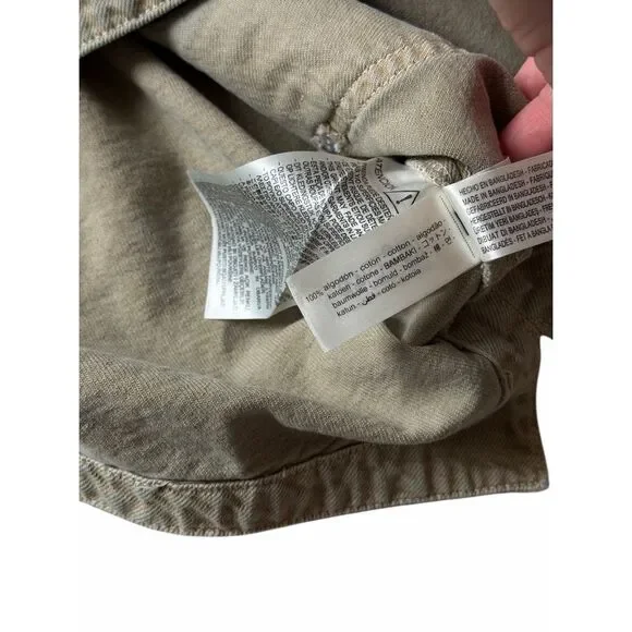 Zara Oversized Jacket Shacket Utility Cotton Green Small - Picture 9 of 10